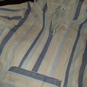 ROXY Striped Blue and Cream Women's Sweater